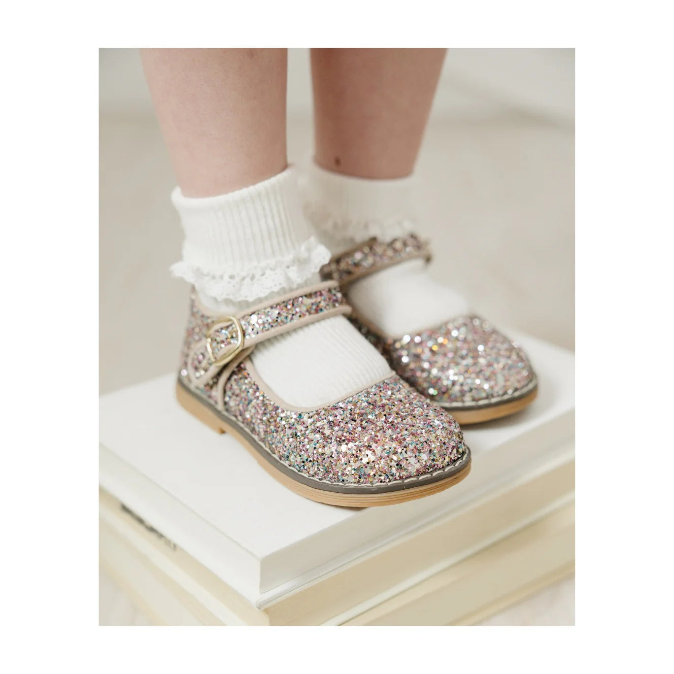 Natasha Glitter Mary Jane Multi Pink