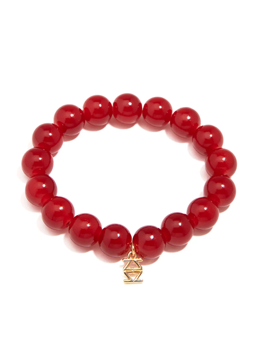 Glass Bead Stretch Bracelet - Various Colors