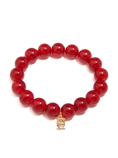 Glass Bead Stretch Bracelet - Various Colors