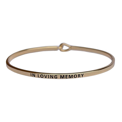 Gold Hook Bracelet Inspirational Assorted Engravings