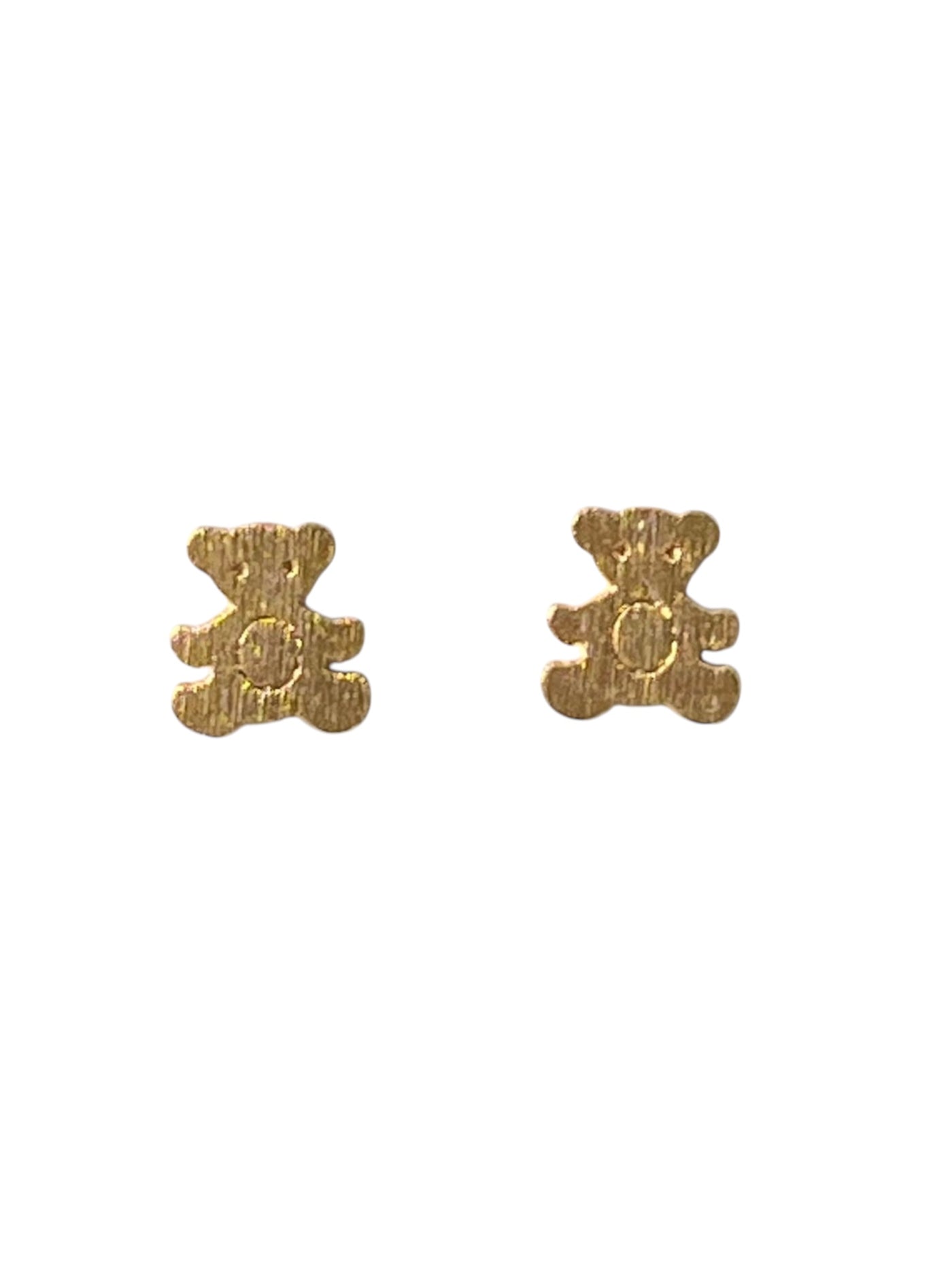 Gold Teddy Bear Earrings