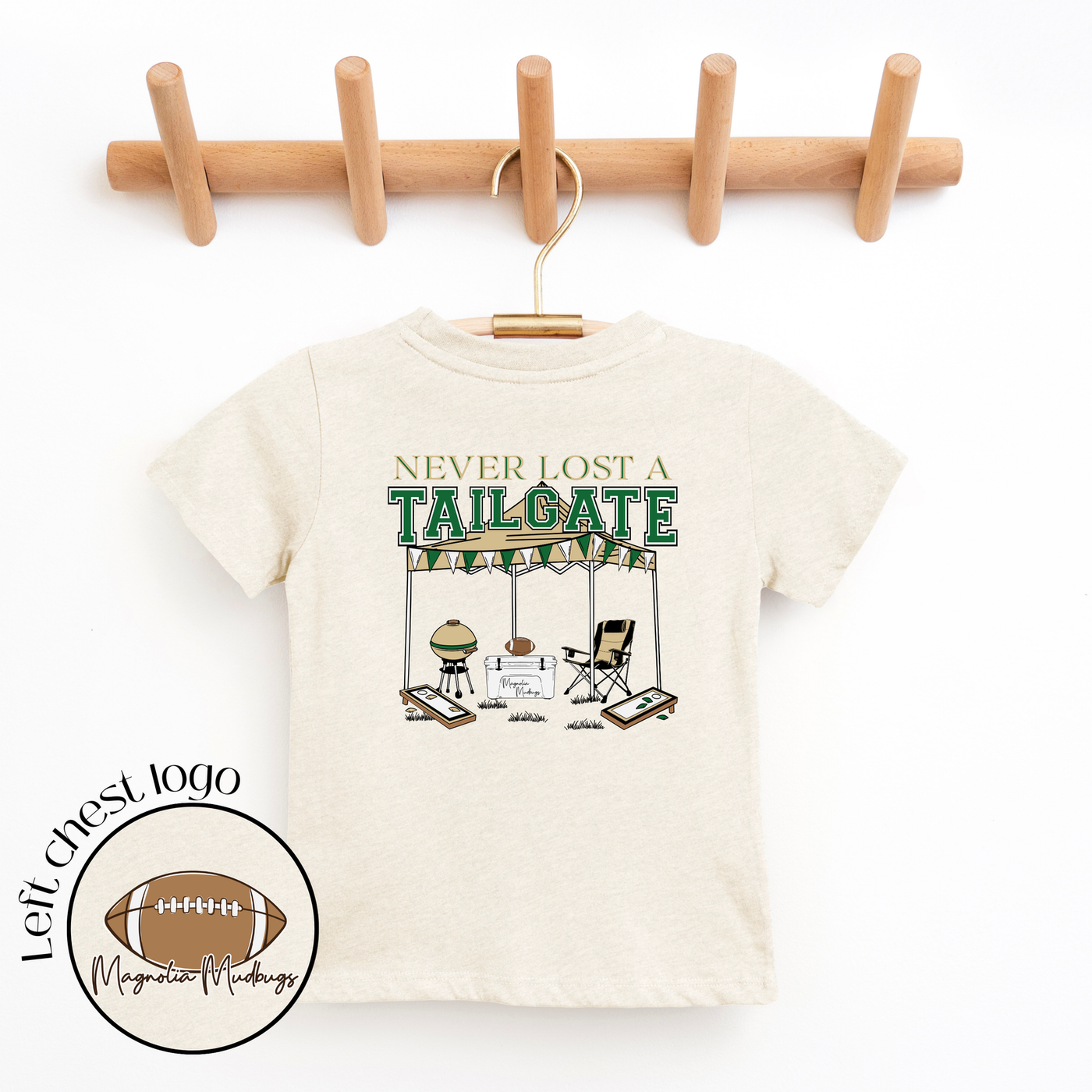 Tailgate Green & Gold Football Tee