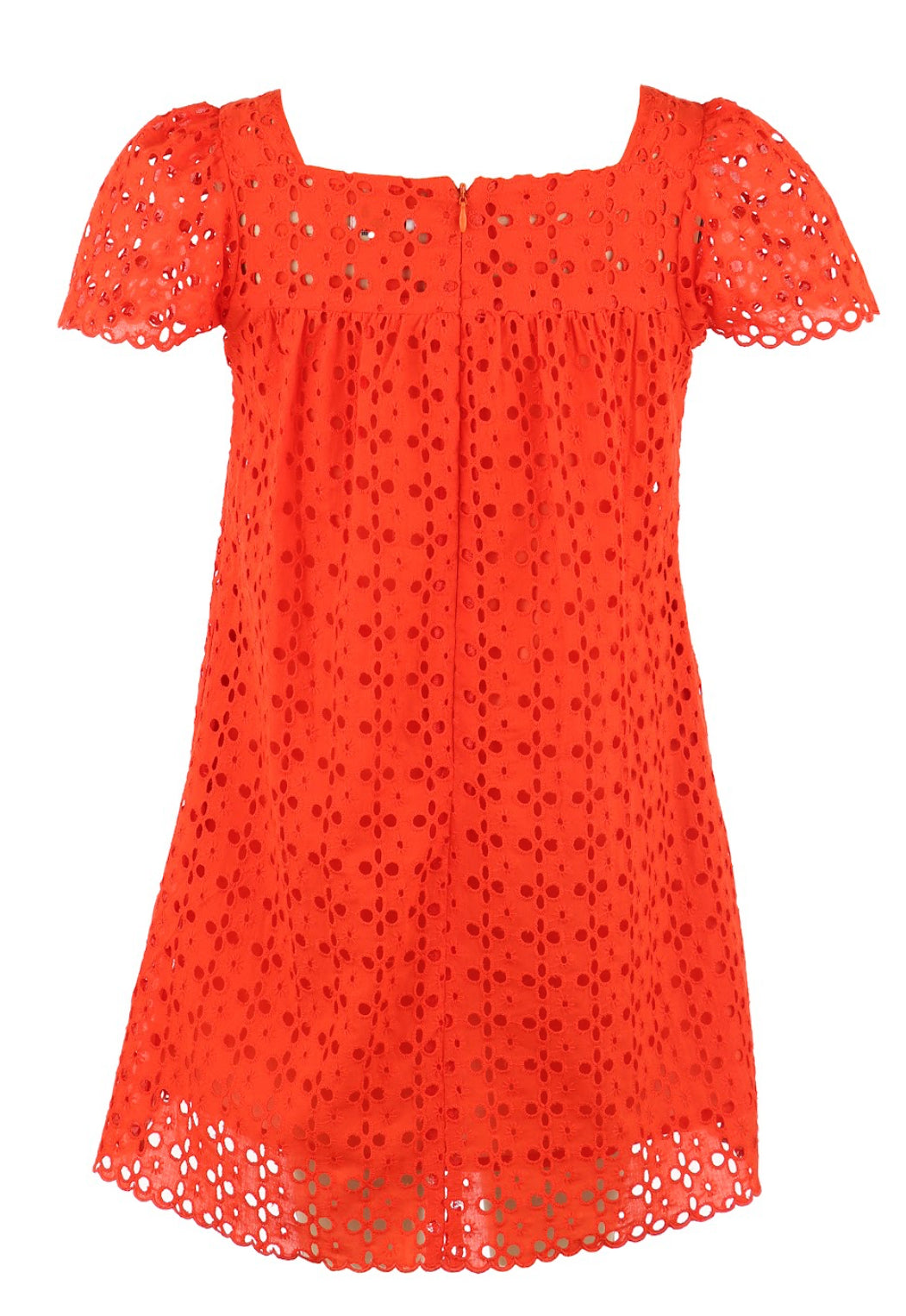 Emma Eyelet Dress Orange