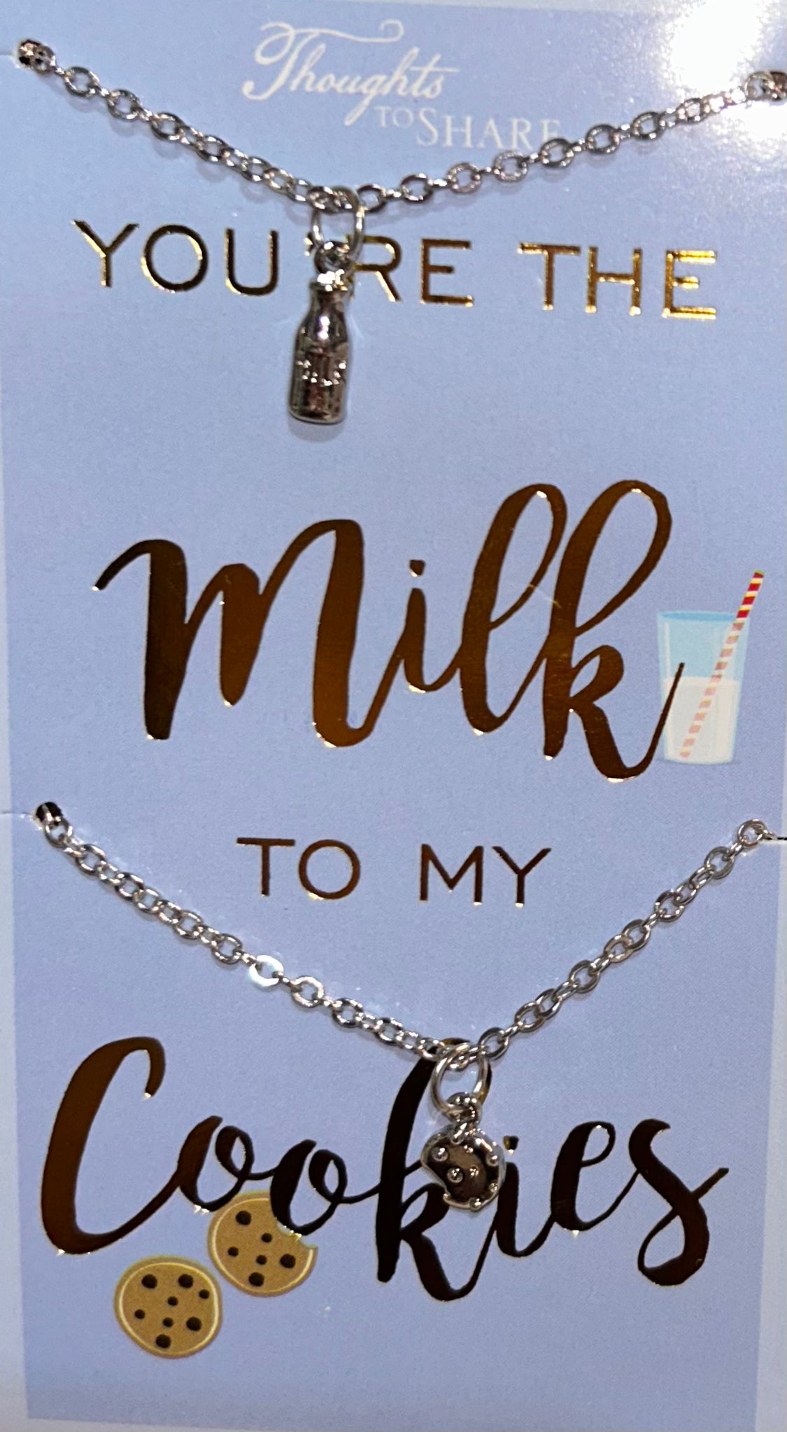 Milk And Cookie Necklaces Set