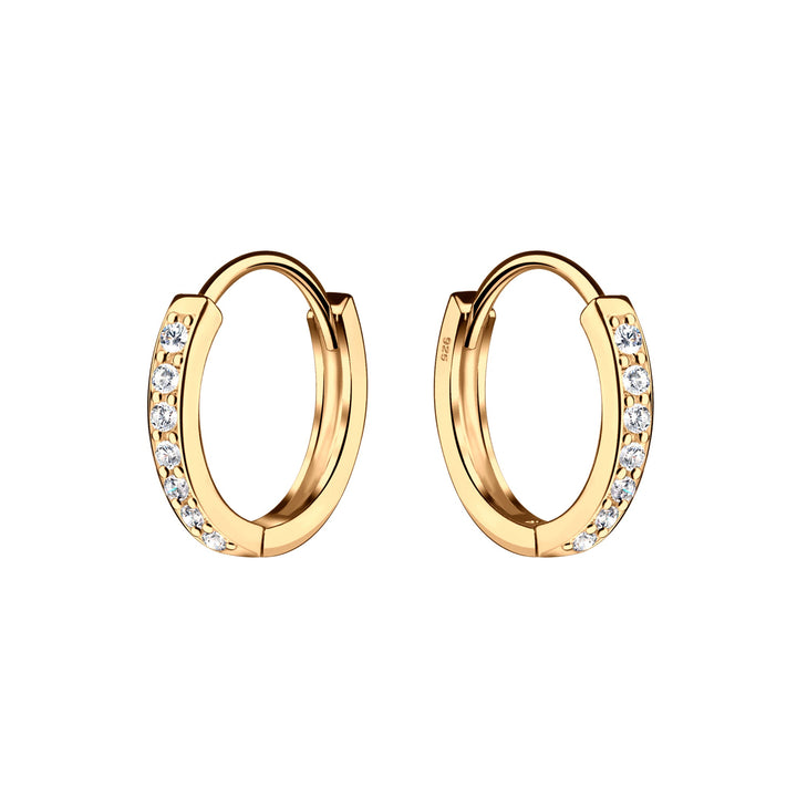 Gちゃん♡14kgf 14 K Gold Plated CZ Huggie Earring – The Sugarplum Tree