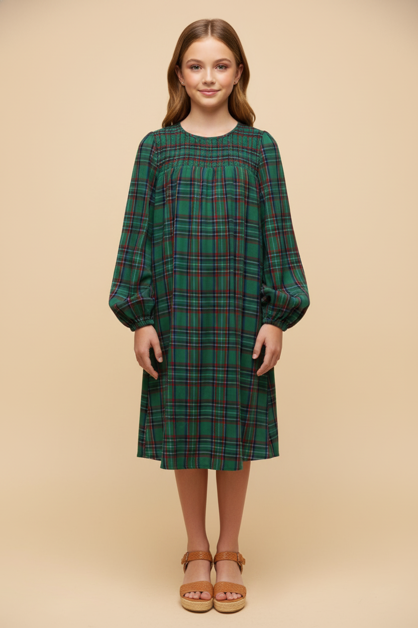 Green Plaid Dress