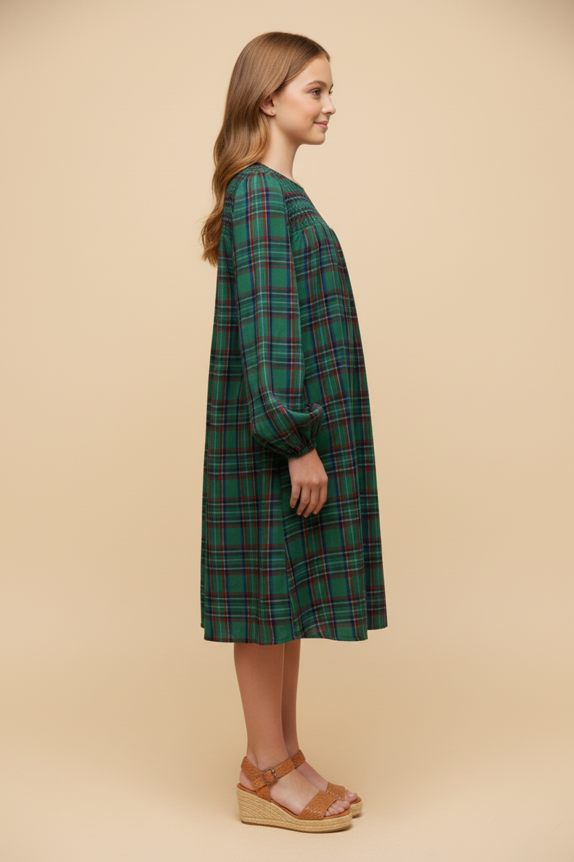 Green Plaid Dress