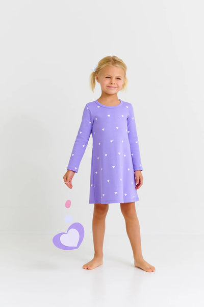 LS Polly Play Dress Heart Eyes Palisades Purple