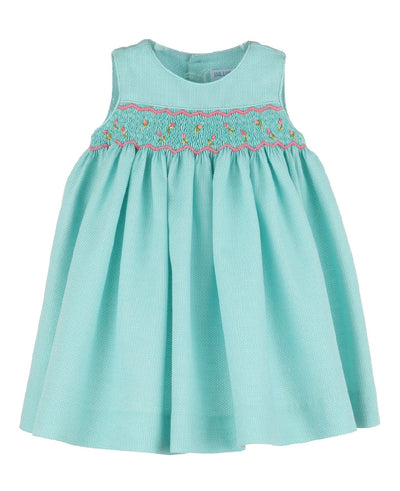 Sunny Vibrant Turquoise Smock Dress
