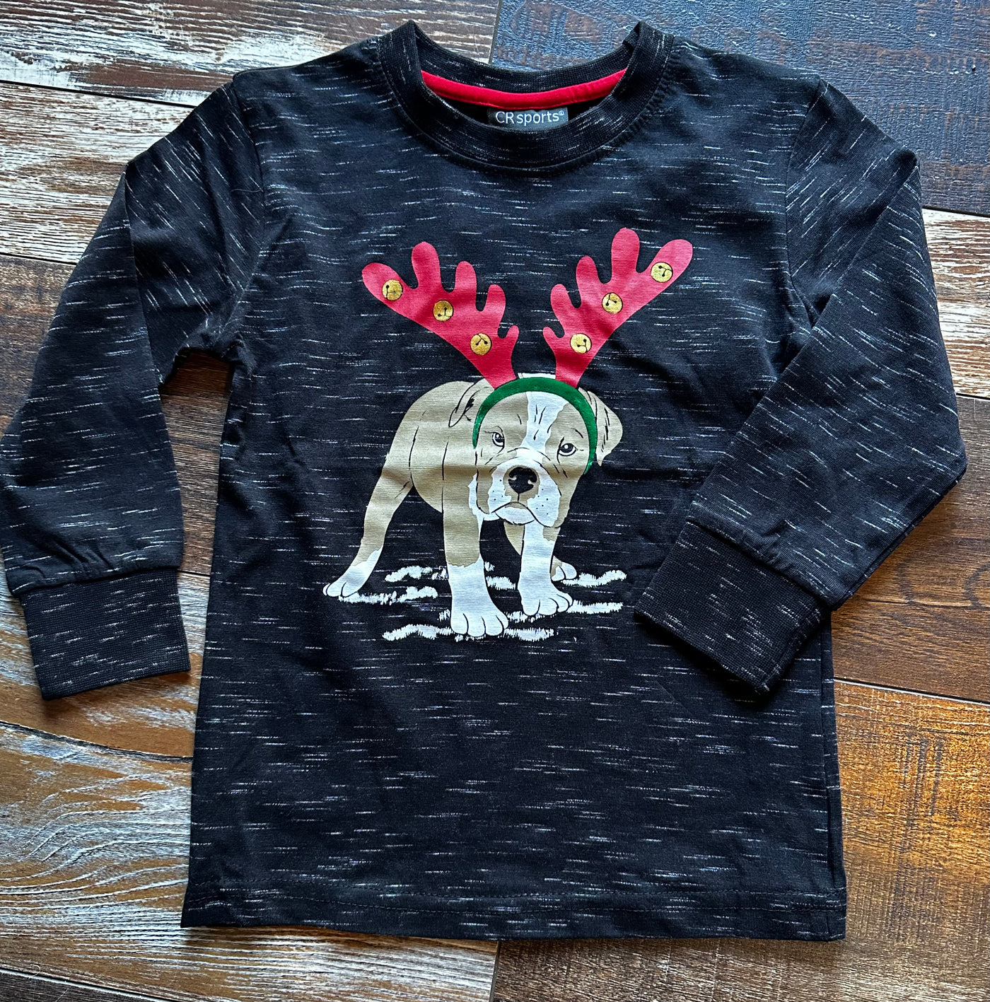 Puppy Reindeer LS Tee