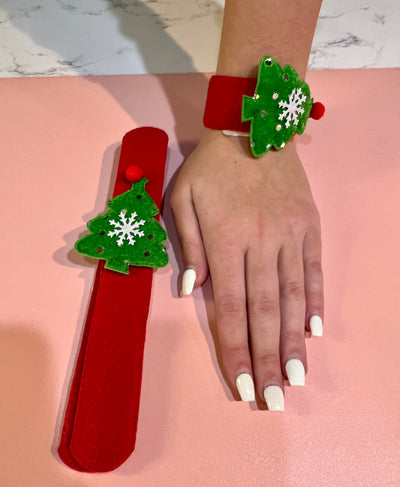 Christmas Felt Slap Bracelets