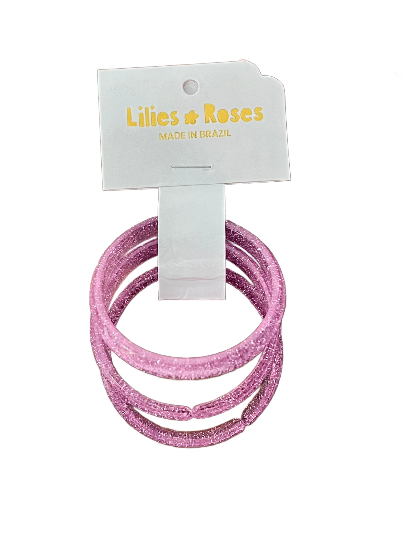 Glitter Light Purple Bangles (Set of 3)