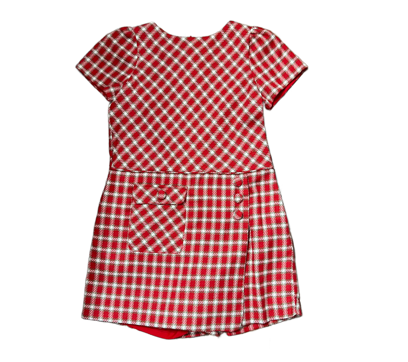 Court Plaid Dress Red