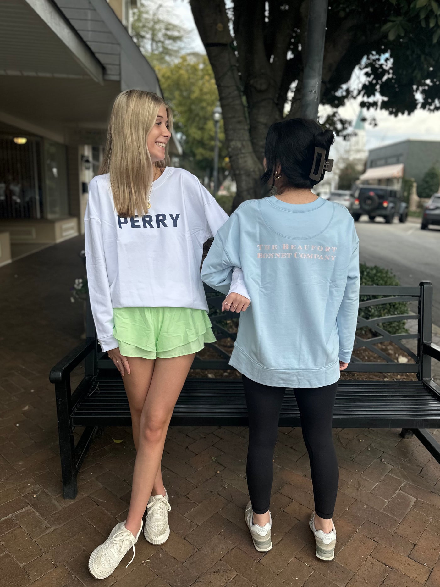 Sir Proper Hopper Sweatshirt PERRY Beale Street Blue Palm Beach Pink