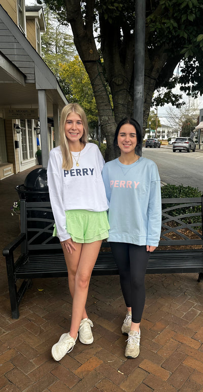 Sir Proper Hopper Sweatshirt PERRY Beale Street Blue Palm Beach Pink