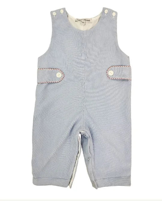 Blue Cord with Red Stripe Trim Longall