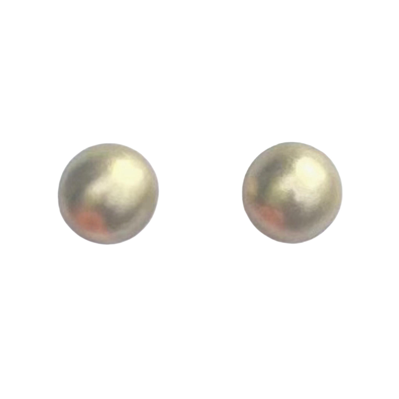 Matte Gold Ball Earrings