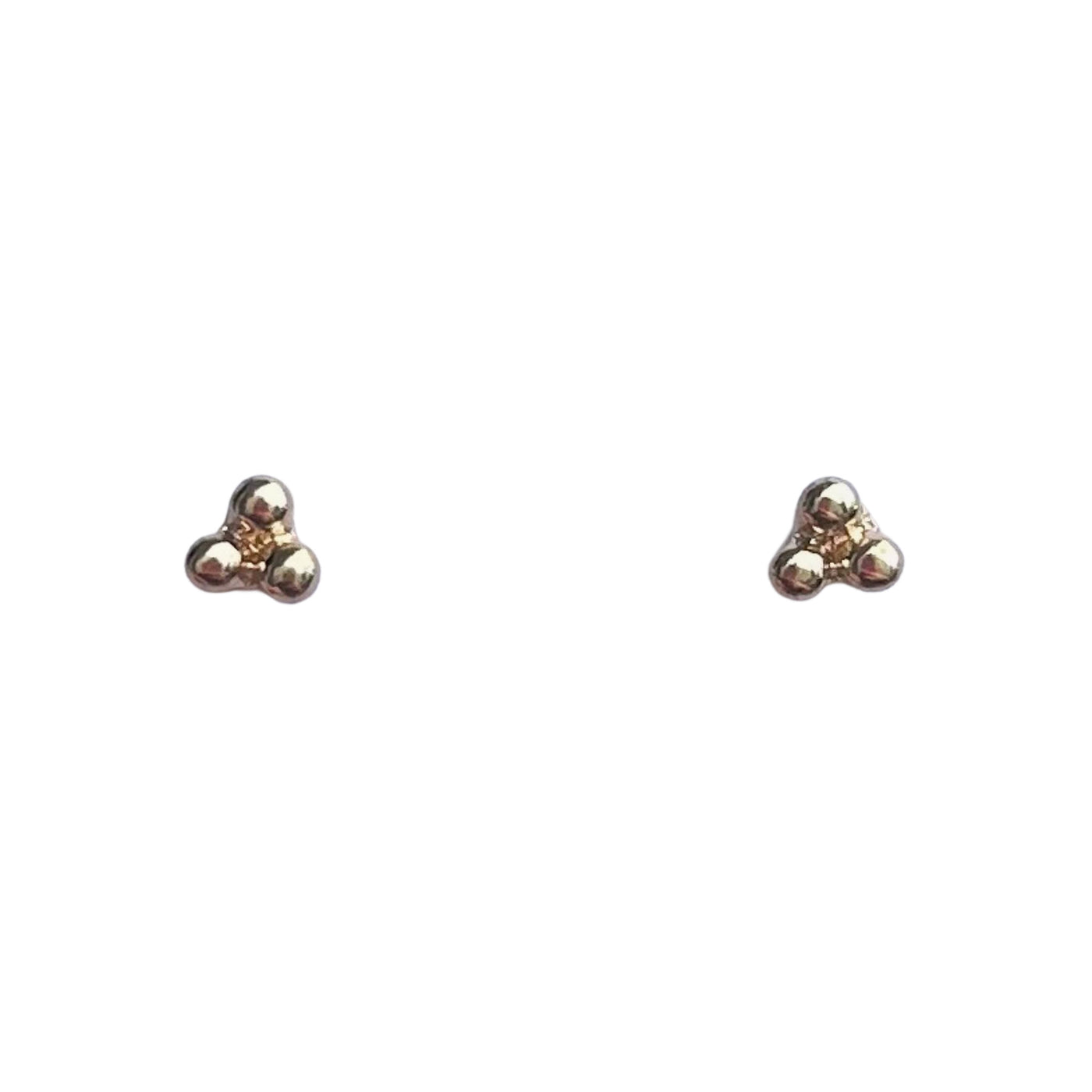 Triple Gold Ball Earrings