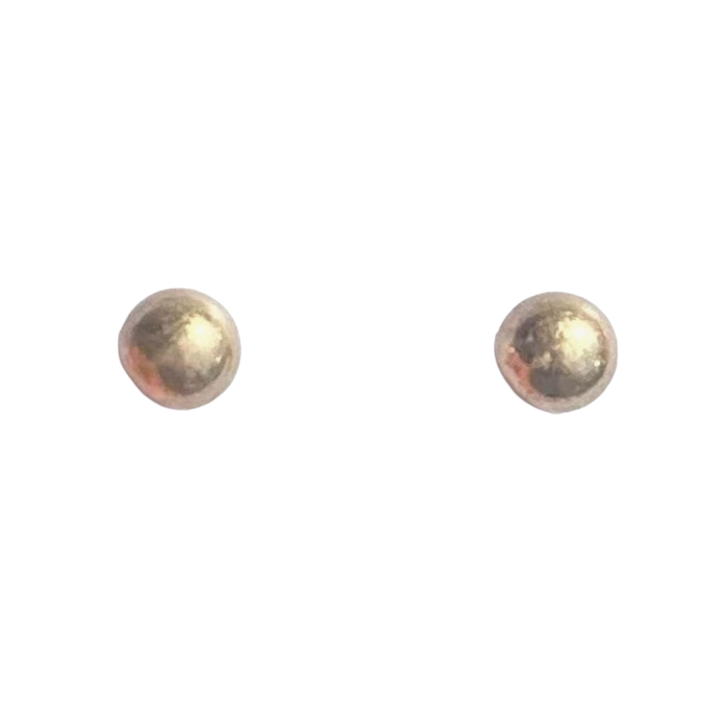 Medium Matte Gold Ball Earrings