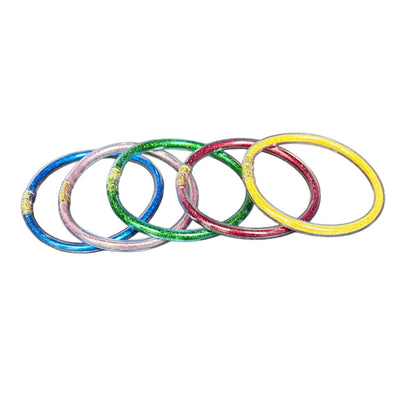 Glitter Tube Bracelets (Set of 5)