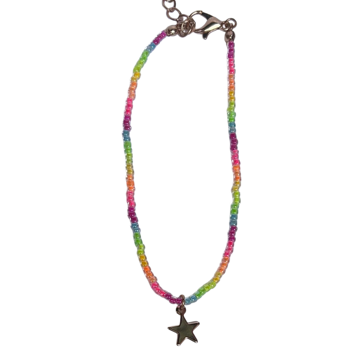 Rainbow Bracelet with Star Charm