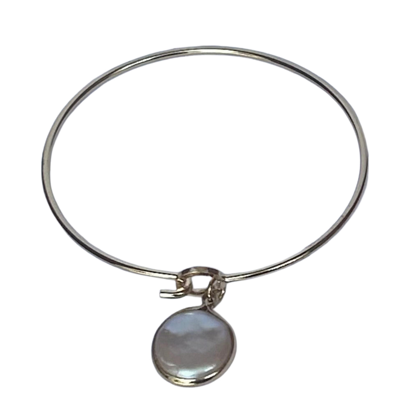 Gold Bracelet with Pearl Charm
