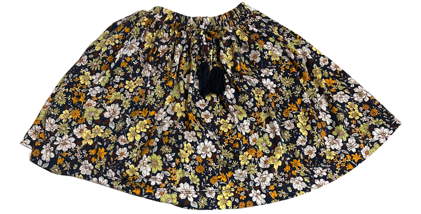 Circle Skirt - Navy Retro Floral