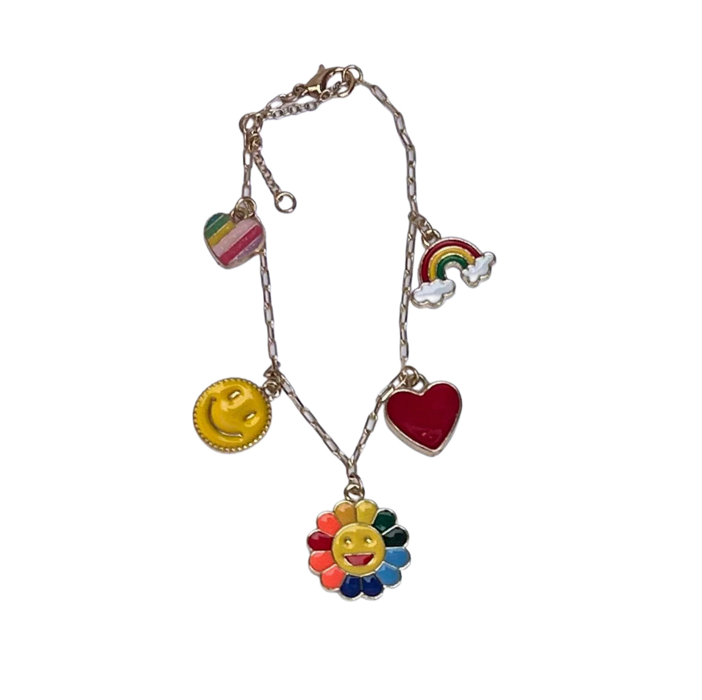 Gold Bracelet with Multi Charms