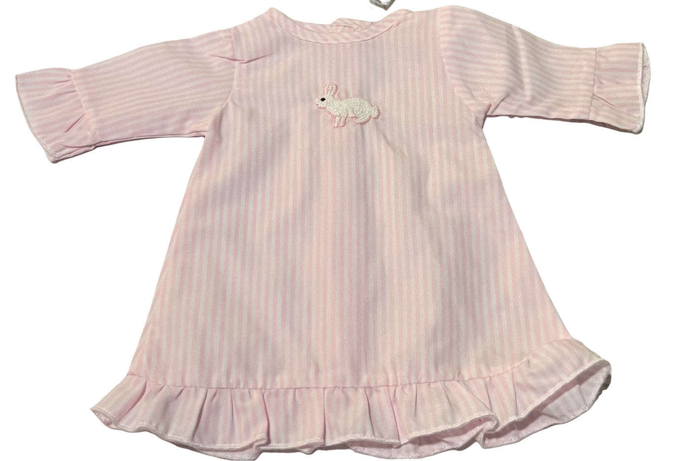 *Sugarplum Tree Exclusive - 18" Dolly Gown - Bunny Pk Stripe