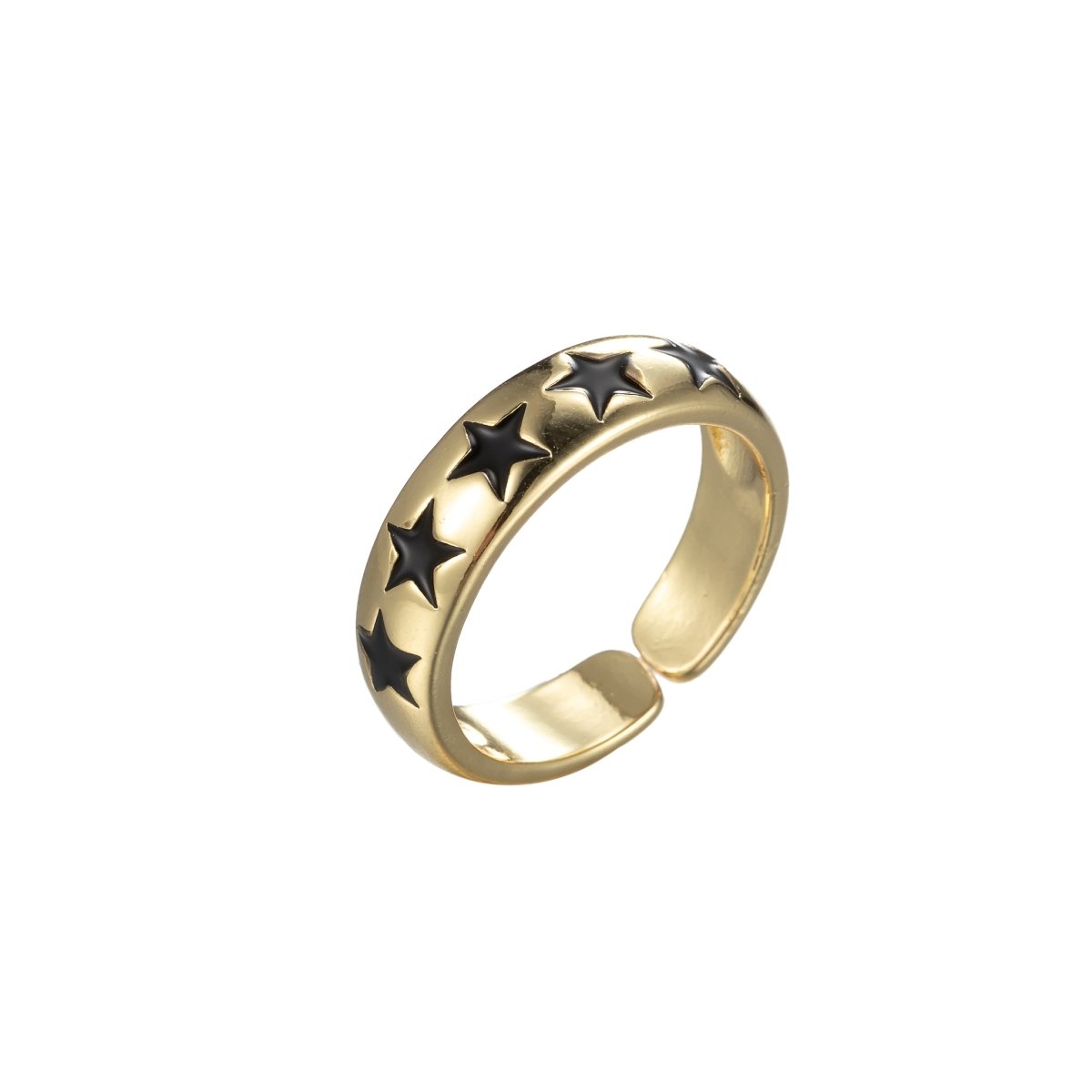 Gold Ring with Stars (10 Colors)