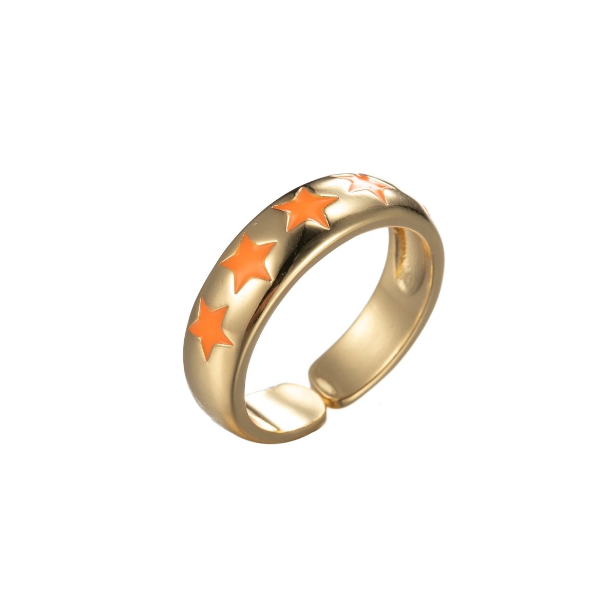 Gold Ring with Stars (10 Colors)