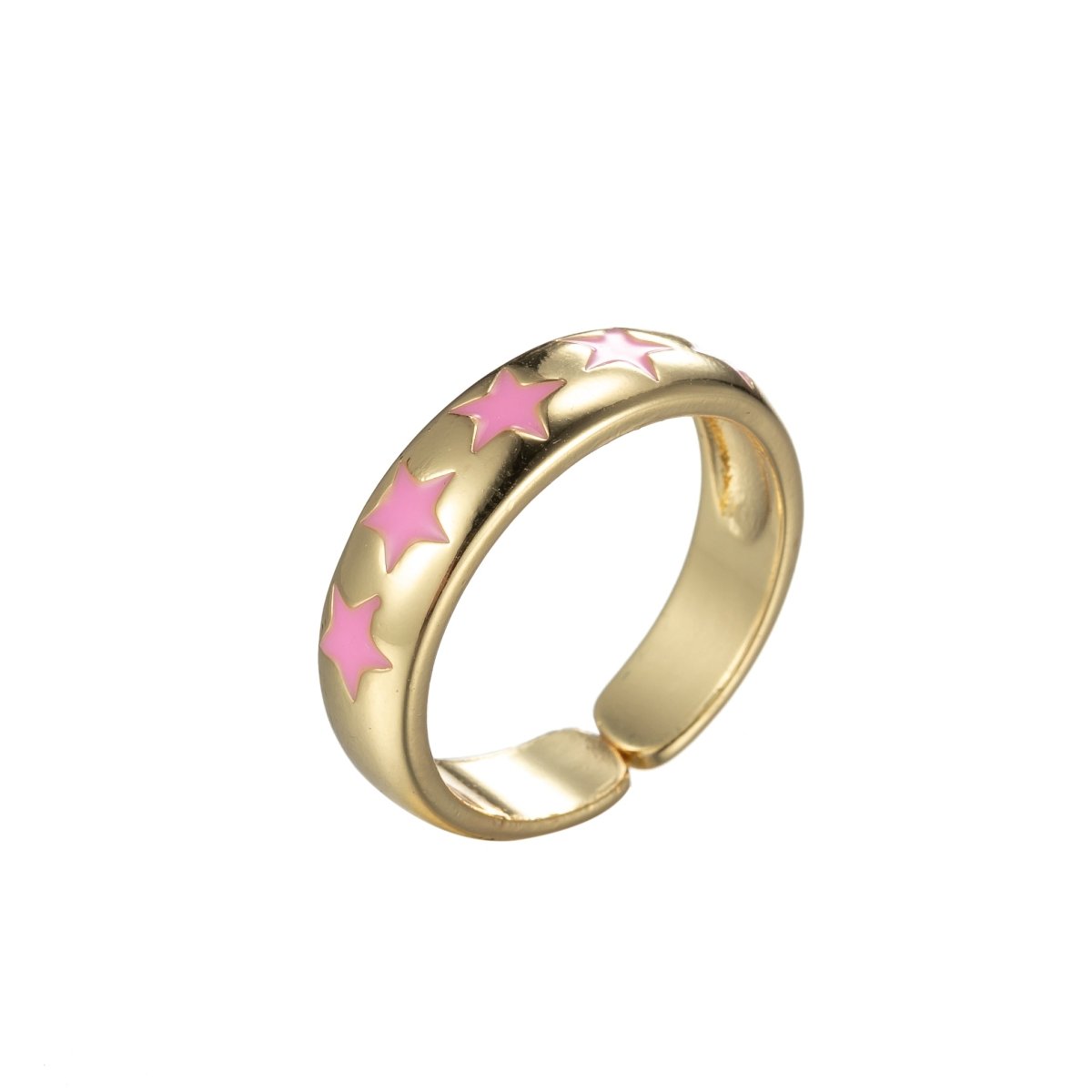Gold Ring with Stars (10 Colors)