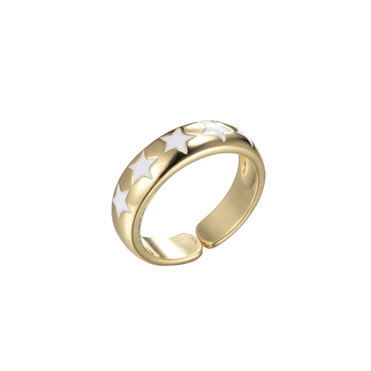 Gold Ring with Stars (10 Colors)