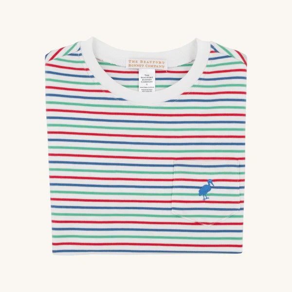 Carter Crewneck Simsbury Stripe WAW Wood Boat Blue