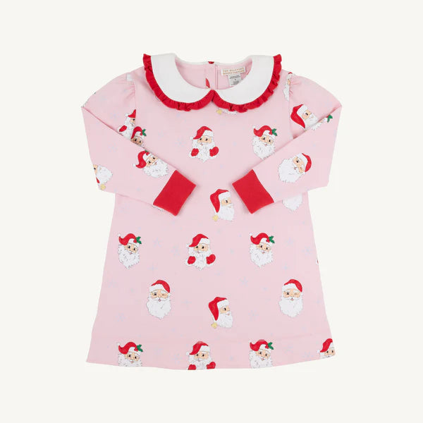 Maude's Ruffle Cassidy Comfy Crewneck Dress Dear Santa Palm BP