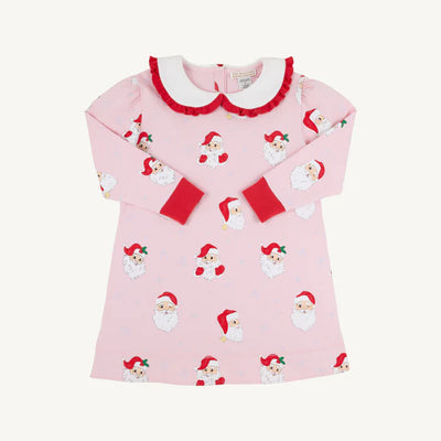 Maude's Ruffle Cassidy Comfy Crewneck Dress Dear Santa Palm BP