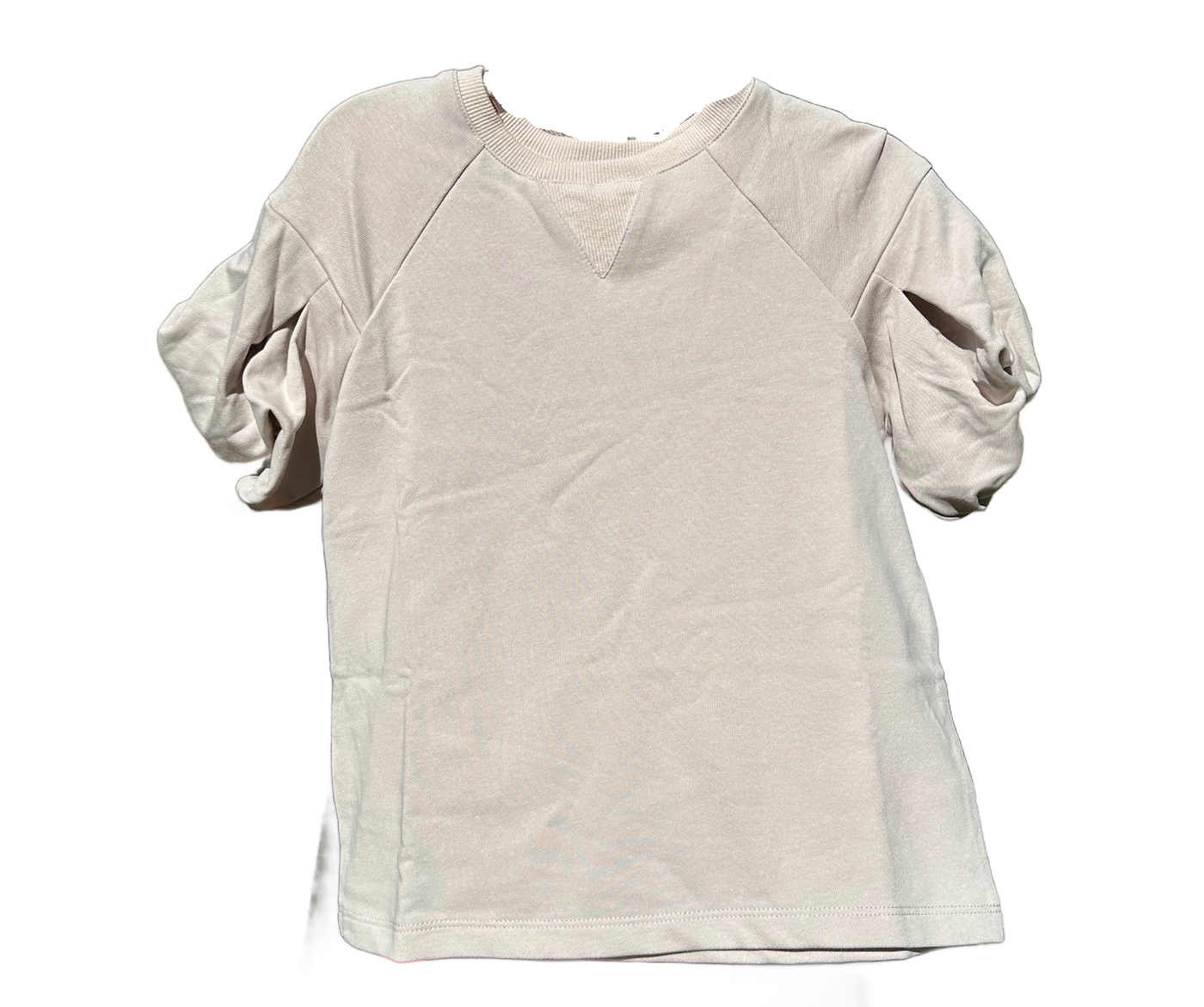 Beige Puff Sleeve Top