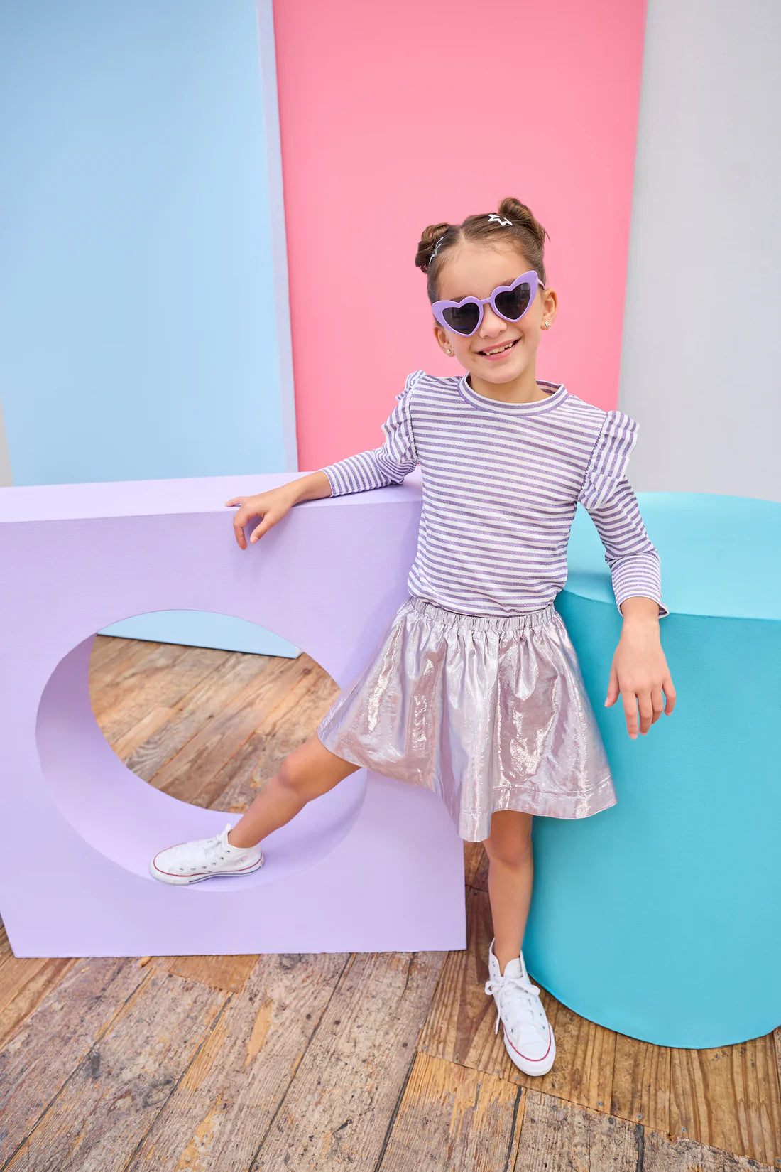 Sadie Top Sugarplum Stripe