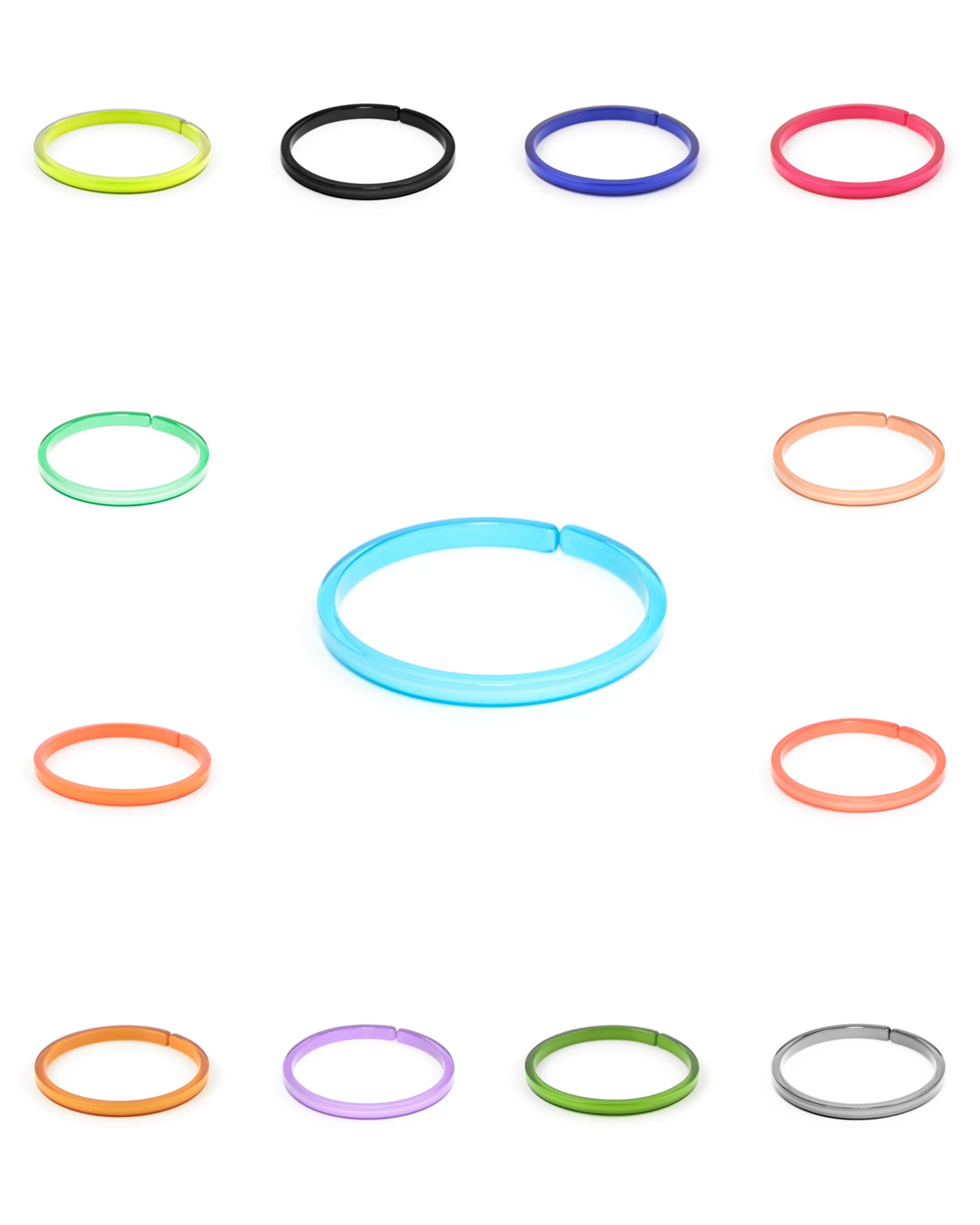 Love Stack Resin Acrylic Bracelet (Various Colors)