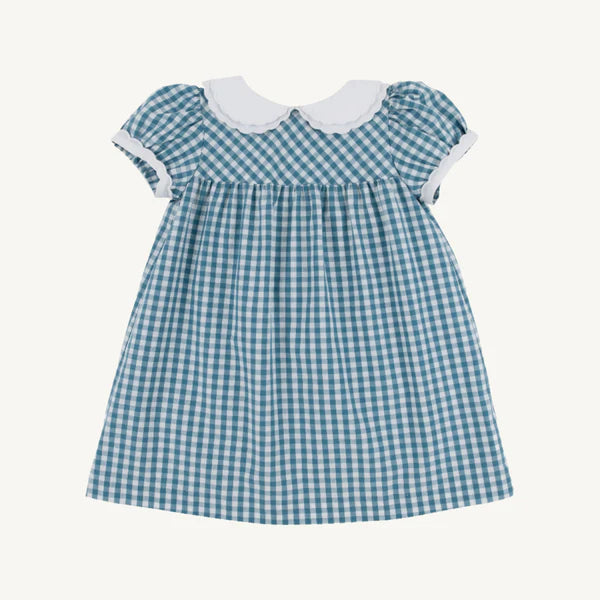 Holly Day Dress Woven Yarn Barnsley Blue Gingham & WAW