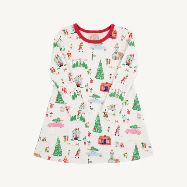 LS Polly Play Dress Make the Season Bright, Richmond Red