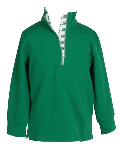 Game Day Quarter Zip Green