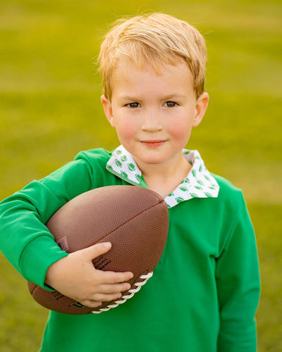 Game Day Quarter Zip Green