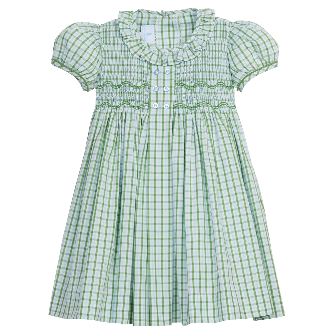 Smocked Bridget Dress Leland Plaid