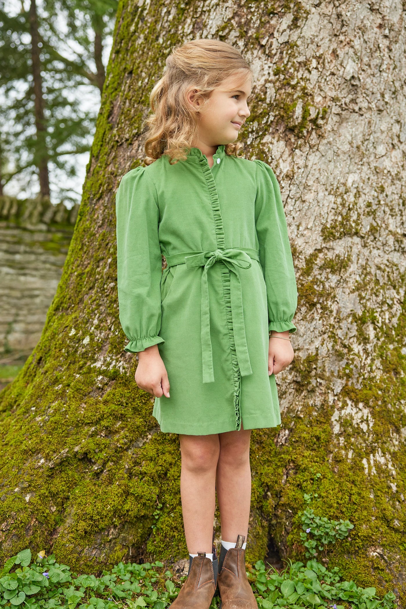 Allie Dress Watercress Corduroy