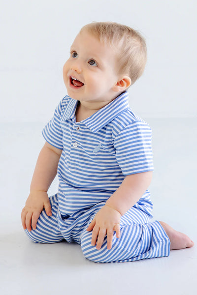 Sir Proper's Romper Pants Barb Blue Stripe