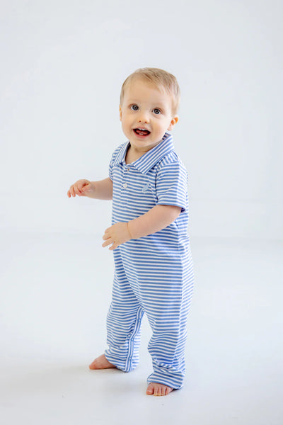 Sir Proper's Romper Pants Barb Blue Stripe