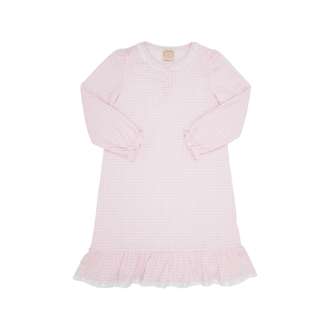 Marnie Morning Gown LS Palm BP Gingham WAW