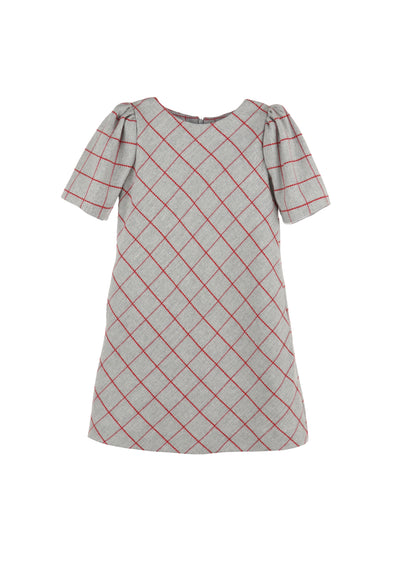 London Dress Gray Holiday Check