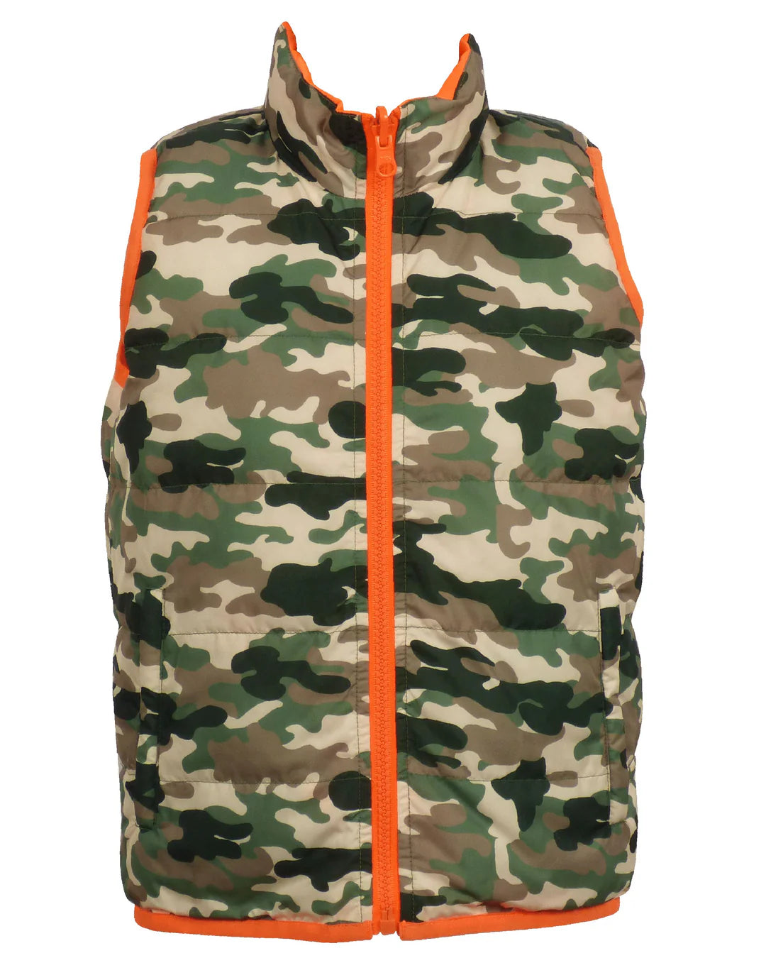 Delta Valley Vest Reversible Hunger Orange Woodland Camo